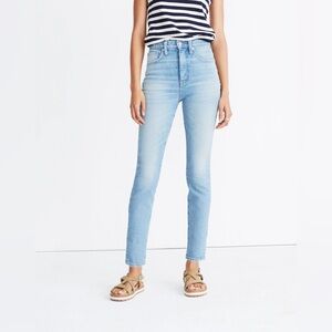 NWT Madewell Rivet & Thread 11" High-Rise Skinny Jeans in Gordon Wash size 27